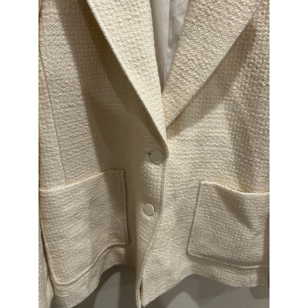 CLUB MONOCO textured tweed classic wool blend cream blazer size L - Picture 8 of 11